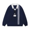 Timeless Navy Blue Collegiate Pullover Sweatshirt